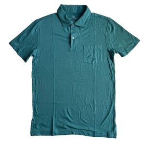 Mack Weldon Shirt Mens S Blue Polo For Daily Wear Lightweight Stretch Soft Knit